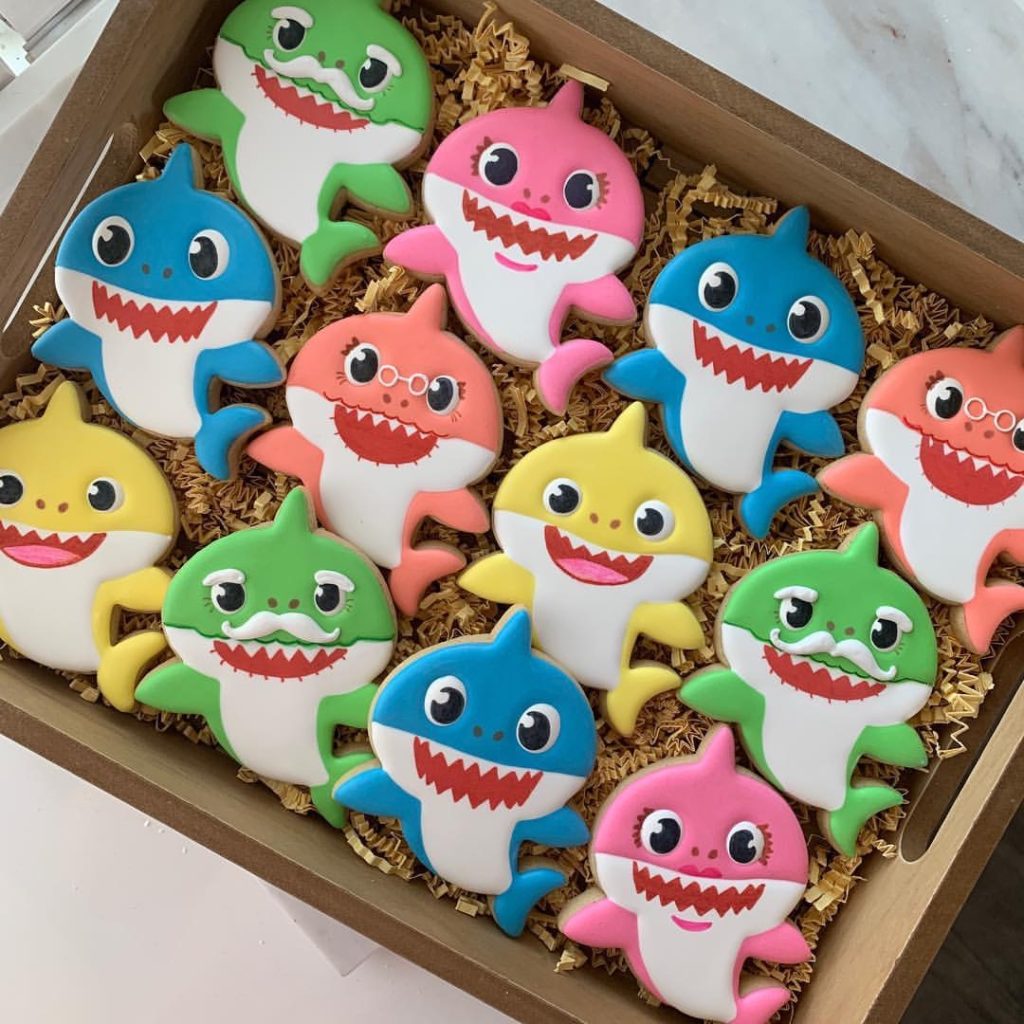 Baby Shark Cookies Shark Party Decorations Shark Themed Birthday | My ...