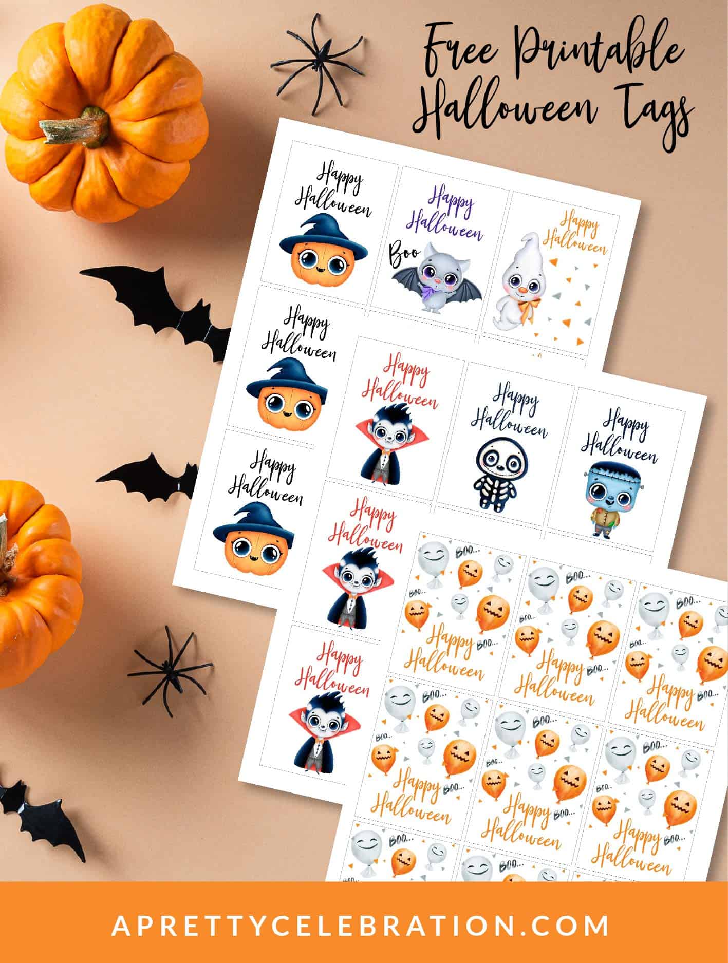 Free Printable Halloween Tags A Pretty Celebration