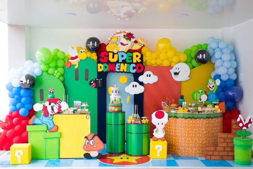 Mario Bros Birthday Party Ideas Level Up The Fun A Pretty Celebration