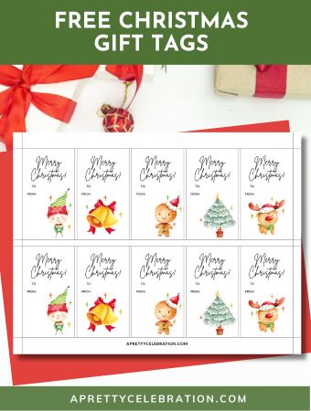 Free Printable Christmas Tags - A Pretty Celebration